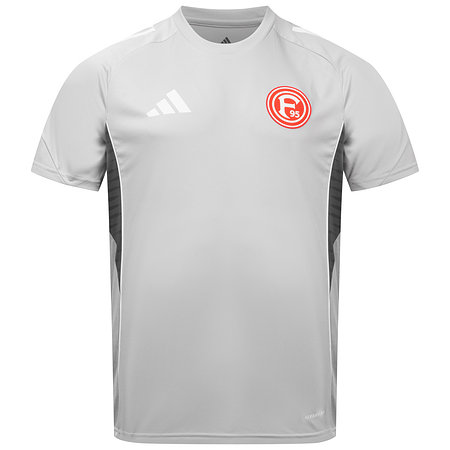 Die Vorderseite des grauen Trainingsshirts