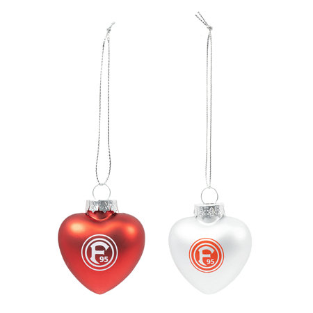 Fortuna Christbaumkugeln "Herzen" 2er-Set