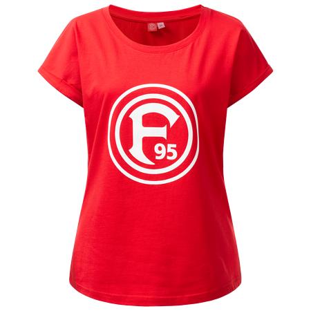 Fortuna T-Shirt "Logo" rot Damen