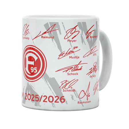 Fortuna Tasse mit Unterschriften 2025-26