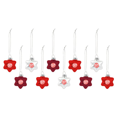 Mini-Christbaumkugeln "Sterne" 10er-Set