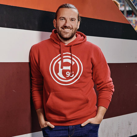 Fortuna Herren Hoodie "Logo“ rot