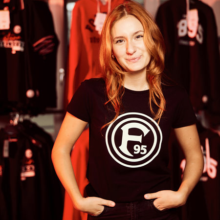 Fortuna T-Shirt "Logo" schwarz Damen