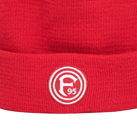 Wollmütze mit Umschlag rot Kids